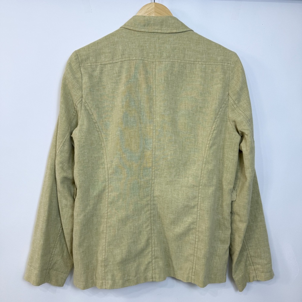 Orvis Linen Blend Blazer Jacket Size 10 Sage Green Lightweight Casual - Picture 4 of 8